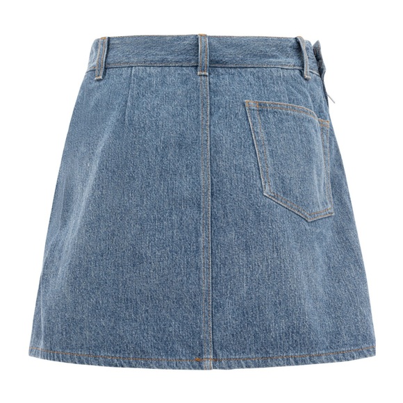 Loewe Blue Denim Pleated Mini Skort - Picture 2 of 2